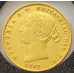 AUSTRALIA 1857/5 . HALF 1/2 SOVEREIGN . GOLD COIN . OVERDATE
